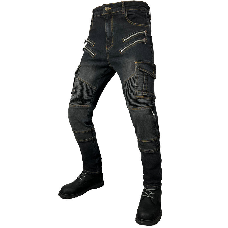 2022 nuevos pantalones vaqueros de la motocicleta de los hombres toda la temporada pantalones anti-caída de la motocicleta transfronteriza montar pantalones de carreras Casuales