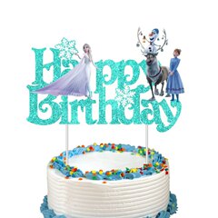 エルサ姫が旗を掲げる、クロスボーダーのアナと雪の女王ケーキデコレーション、ハッピーバースデー、誕生日パーティー