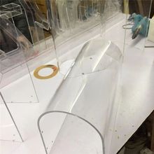 大型热弯有机玻璃板热压 透明亚克力弧形加工 拱形设备防护防尘罩