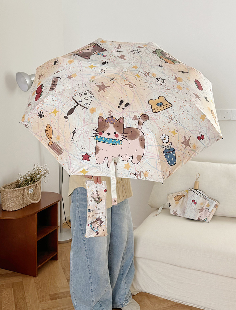 Automatic Uv Protection Sun And Rain Umbrella For Students_voghion.com