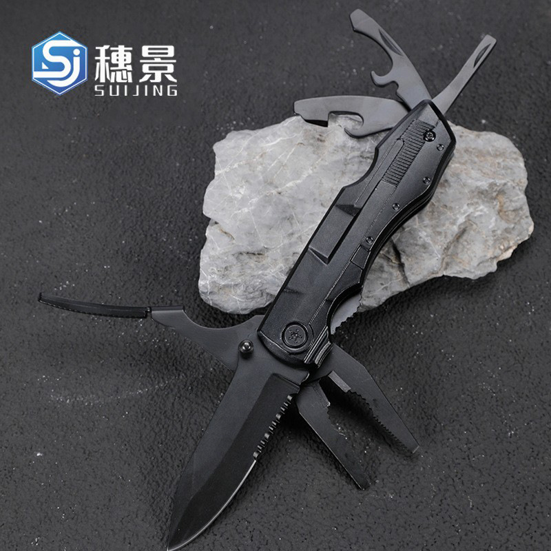 工厂现货户外战术刀不锈钢多功能刀钳折叠钳子小刀折刀组合工具刀