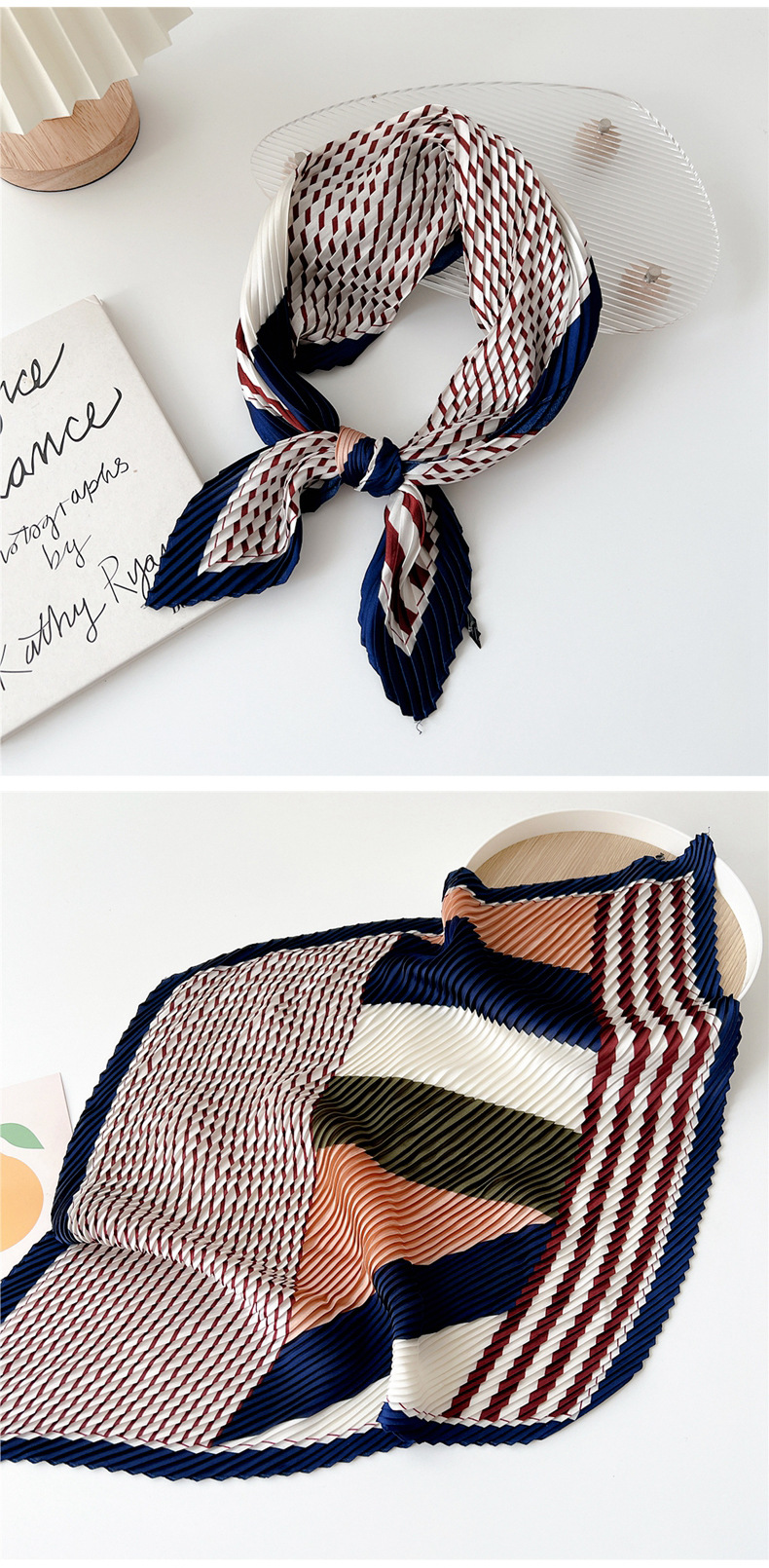 60g Weight Silk Scarf Classification Outdoor, Travel Occasion Polyester Material Printing Pattern Spring&Summer Season Women's Gender Printing Design Elegant Style Women's Elegant Printing Polyester Printing Silk Scarf 7