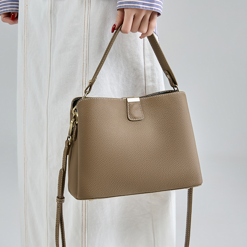 Genuine Leather Women's Crossbody Bag Versatile Shoulder Handbag_voghion.com