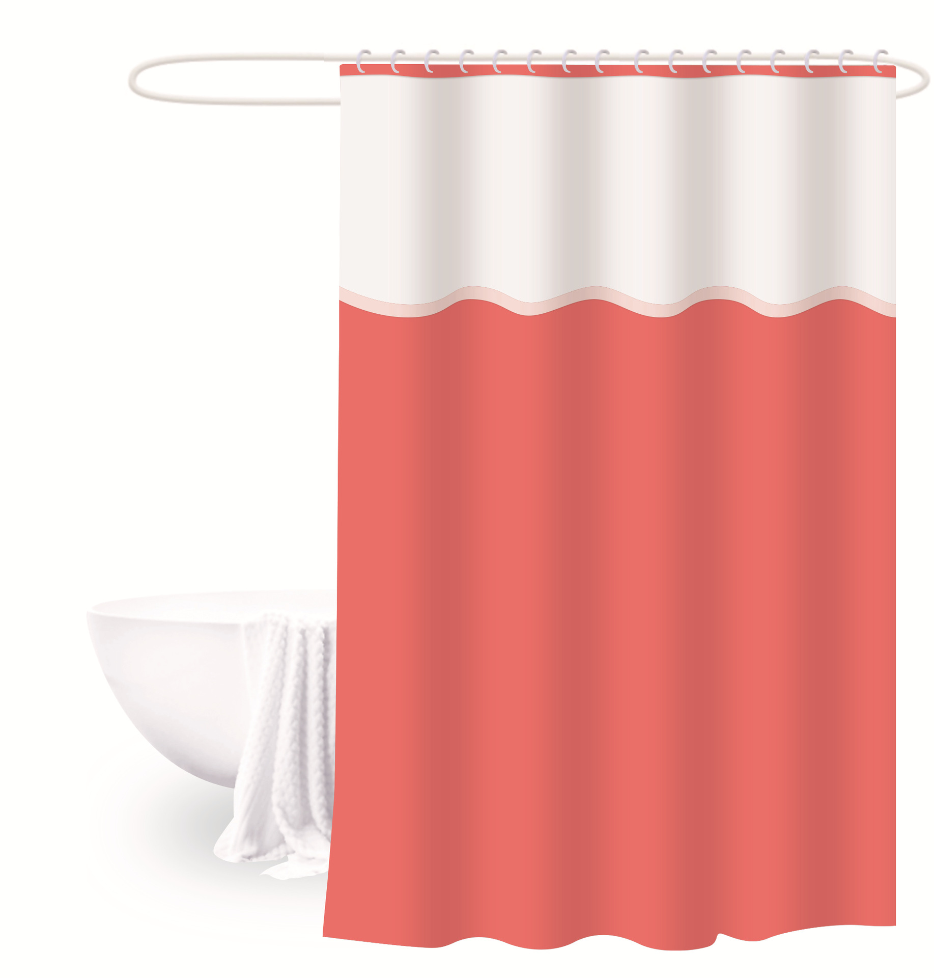 Cortina de ducha 180*180 color sólido engrosada cortina de ducha de tres piezas cortina de baño peva baño semitransparente cortina de ducha de baño impermeable