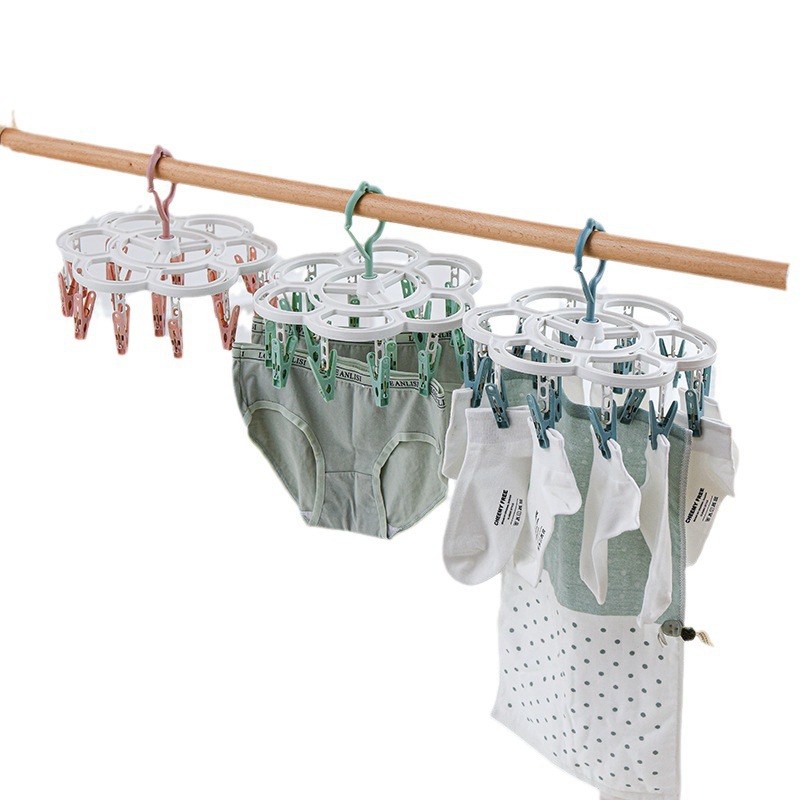 Balcón interior multiclip percha de ropa para calcetines para bebés percha de ropa interior percha de ropa doméstica multifuncional