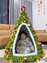 圣诞小屋 毛线圣诞树装饰品diy编制材料包 手工diy家用圣诞树洞