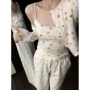 少女波点春秋新款家居服