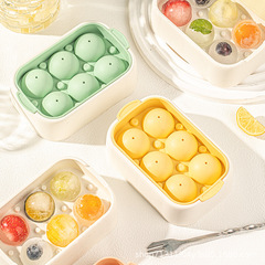 帶蓋圓球冰格食品級冰塊模具冰箱冰球模具家用6格圓形冰模製冰盒