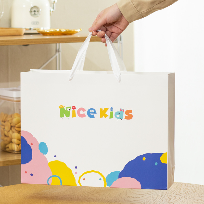 卡通礼品袋创意文字生日礼物袋子网红风糖果饼干回礼包装手提纸袋