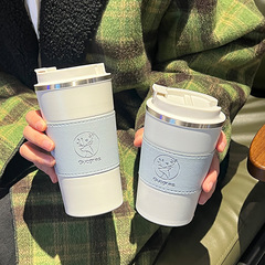 Cup new style portable coffee cup thermos cup female student dormitory office water cup high-looking drinking cup
