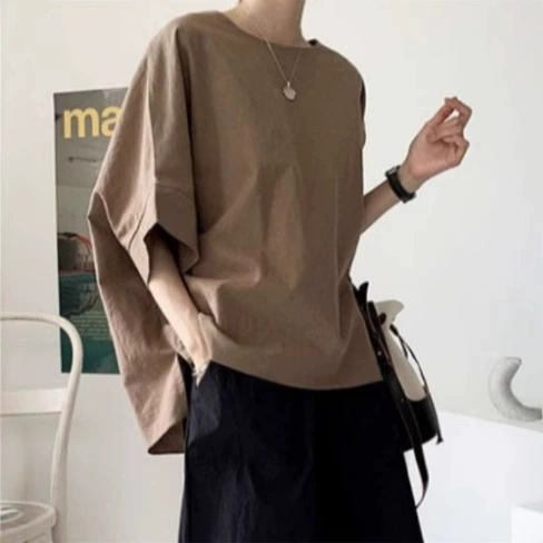Хлопковая льняная рубашка Женская Ретро в гонконгском стиле Свободная рубашка большого размера в Корейском стиле для полных девушек в ленивом стиле приталенная Повседневная рубашка универсальный топ