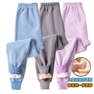 Long johns Plush children Warm pants boy thickening girl Leggings men and women CUHK Add poil