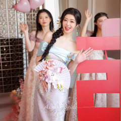 ドレッシングガウン新しい中国風チャイナトーストドレス2025新しい花嫁婚約ライト高級ニッチパビリオンドレスメーカー供給