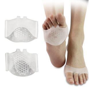Round Silicone Forefoot Pad Thickened Honeycomb Forefoot Pad Cover Type Breathable Shock-Absorbing Pressure Relief Anti-Wear High-Heeled Shoe Foot Pad