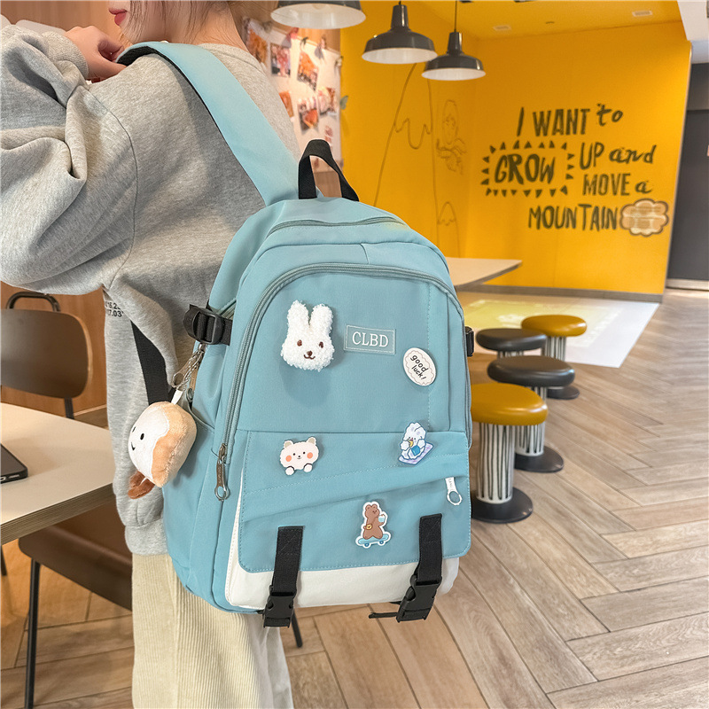 Nueva versión coreana de la mochila escolar japonesa de gran capacidad Harajuku para estudiantes de secundaria, mochila para clase