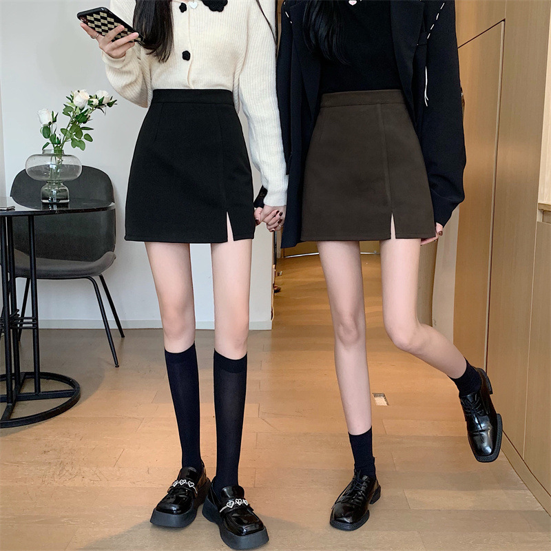 Suede Split Skirt - Style 3