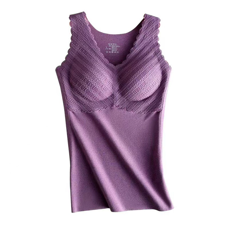  Velvet keep warm underwear, base bra, T-shirt, V-neckline, increased thickness