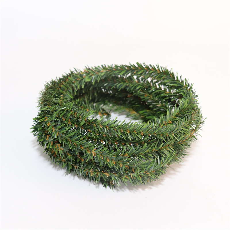 Wide about 2cm Christmas wreath grass strip simulated pine needle PVC Christmas tree decoration pine strip cross-border simulated plant
