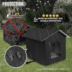 屋外で保温猫の巣を厚くするアマゾン屋外防水防寒はオックスフォード布猫別荘の国境を越えて洗うことができる
