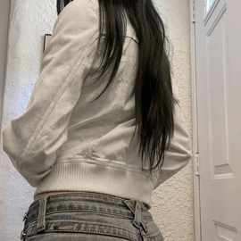 ✅跨境女装欧美工装风拉链立领夹克上衣简约辣妹休闲百搭显瘦短外