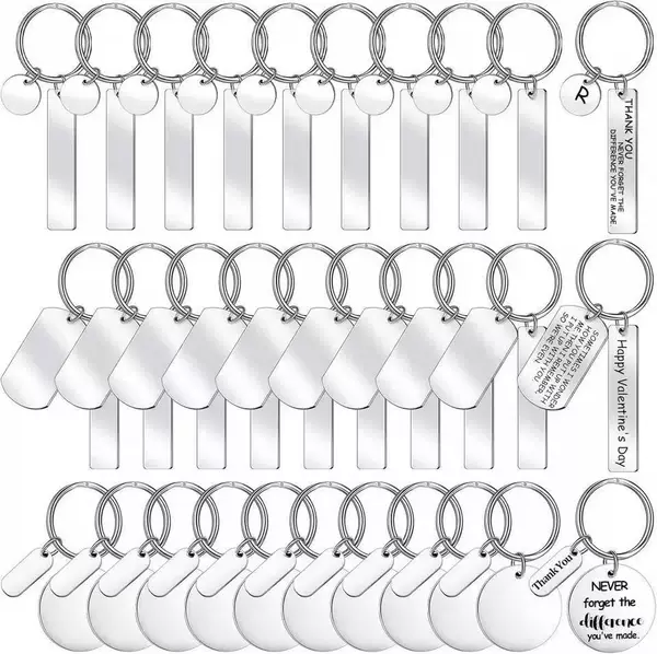 Classic stainless steel keychain simple car key pendant car accessories backpack bag accessories wholesale
