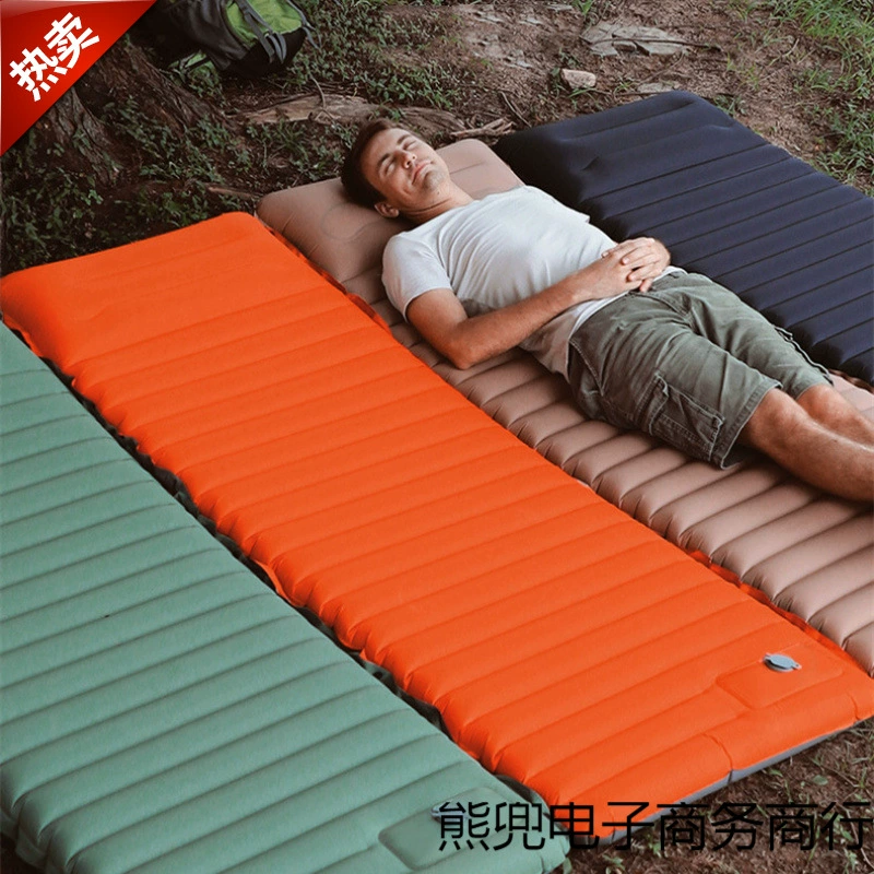 Travel foldable handheld tent, sleeping mat, carpet for double, inflatable soft heel, increased thickness