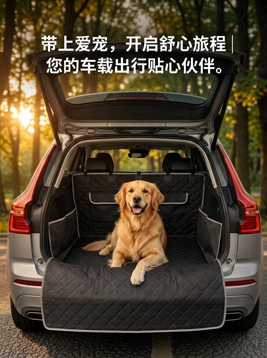Car trunk pet mat, best-selling cross-border product, waterproof and dirt-resistant, car pet nest for large and medium-sized dogs
