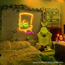 跨境新款led霓虹灯标志卡通装饰儿童房卧室电竞房壁挂艺术氛围灯