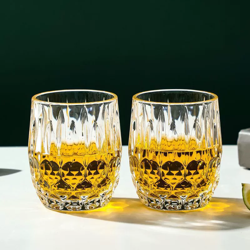 Transparent glass set for home use, tea cup for living room, light luxury style