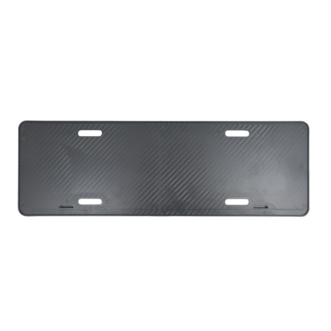 New energy plastic embossed license plate frame, music-themed carbon fiber pattern, green and blue license plate frame, car license plate holder