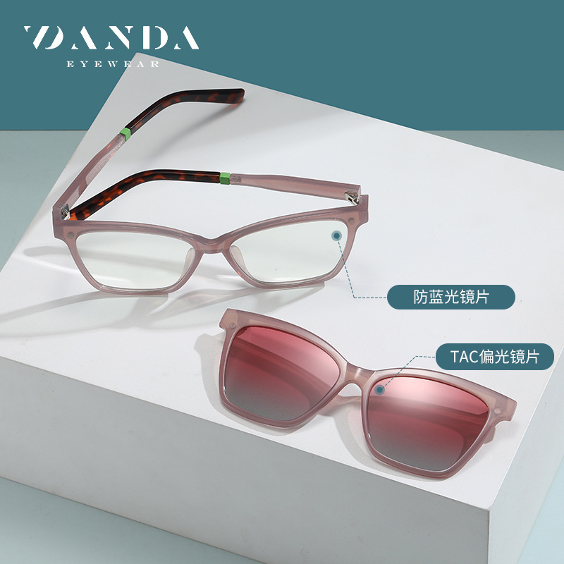 CG7704 europeo y americano nuevo miopía magnética conjunto gafas un espejo de doble uso TR90 ultra-ligero conductor de la moda gafas de sol polarizadas