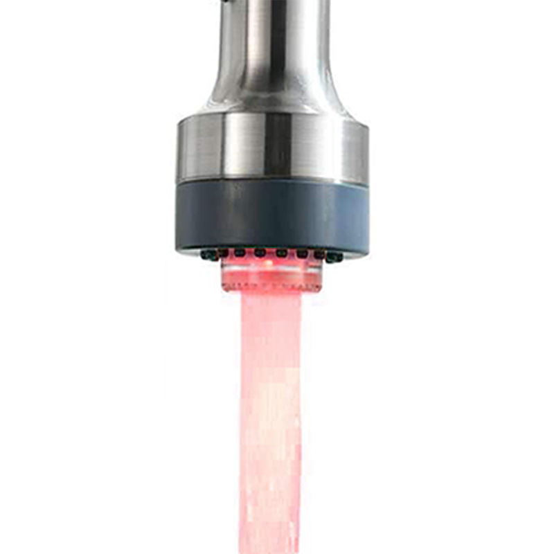New led hot and cold water faucet with temperature control, three-color and seven-color light change, 7-color adjustable water hose, switch and faucet A4 undefined
