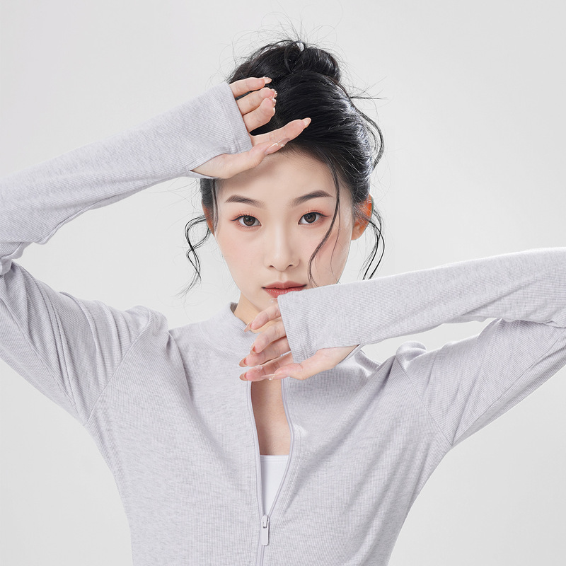 Modern Dance Tops, Yoga Long-Sleeved Classical Dance Clothing, Body Suits, Stand-Up Collar, Winter Dance Student Practice Clothing Jackets