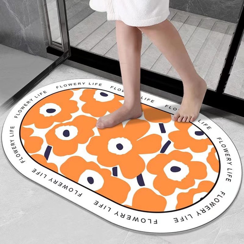 Bathroom Mat, Toilet Silicon Earthquake Mud Mat, Quick Drying Home Bathroom Mat, Non-slip Anti-slip Mat for Bathroom Entrance