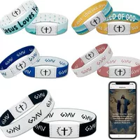 Хит продаж Amazon Библия стих браслеты браслет NFC эластичный браслет с чипом