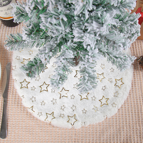 Hong Kong Love Snowflake Mini Christmas Tree Skirt  Desktop Christmas Tree Base Decoration Cute Star Tree Skirt Ornaments