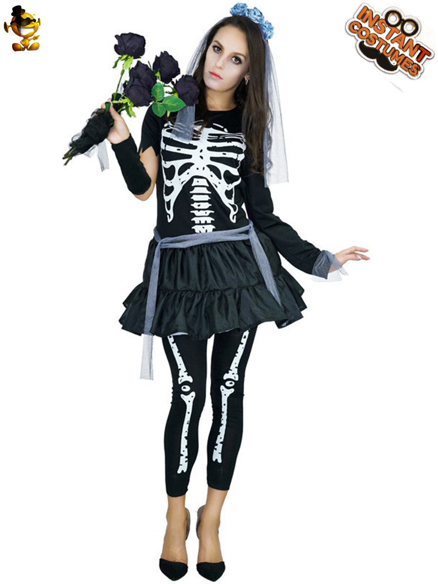 Fantasma hueso cráneo traje adulto Halloween Cosplay cráneo vestido fiesta carnaval ropa distribución al por mayor