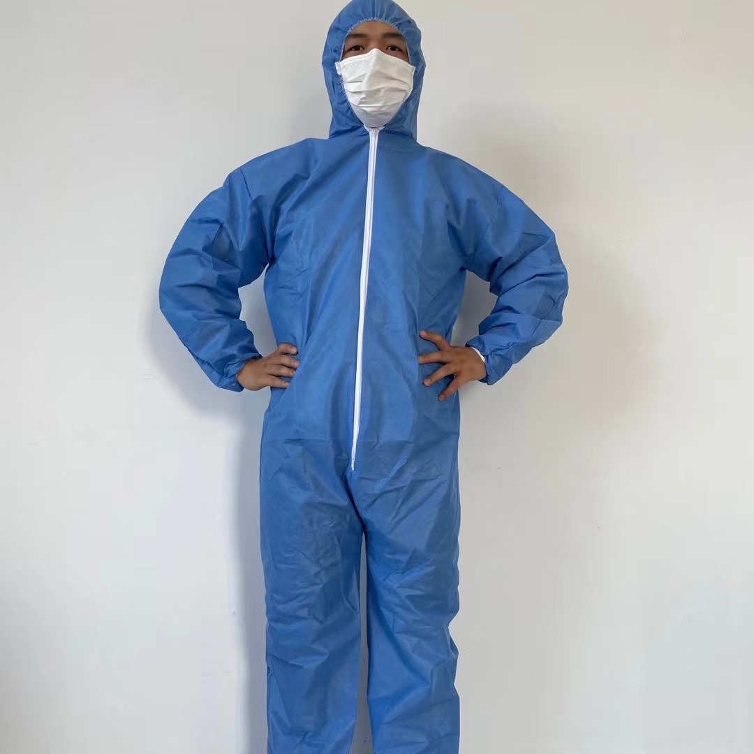 一次性连帽无纺布透气防护服隔离衣服尘静电油漆食品场养殖场批发