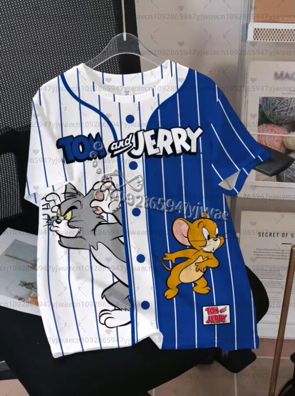 2026 Summer Cartoon Tom and Jerry Short Sleeve T-Shirt for Men and Women, Breathable Quick-Dry Couple Casual Children's T-Shirt Top 2026 Summer Cartoon Tom and Jerry Short Sleeve T-Shirt for Men and Women, Breathable Quick-Dry Couple Casual Children's T-Shirt Top