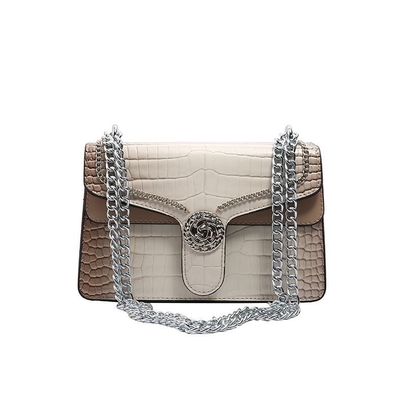 Bags crocodile pattern small square bag ladies shoulder crossbody chain bag_voghion.com