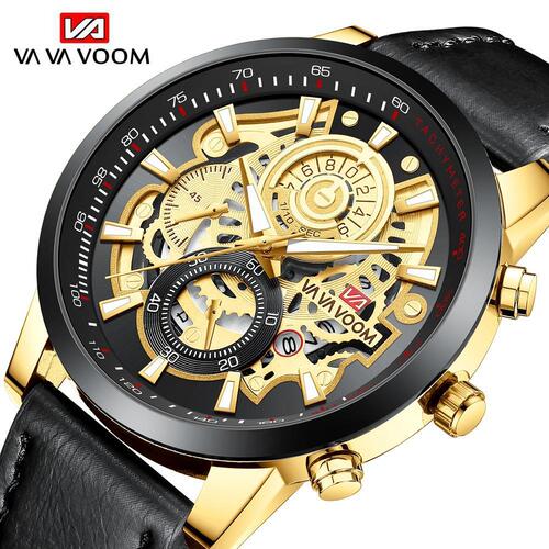 Cross-border AliExpress Luminous Fashion Skeleton Watch Men's Business Student Multi-Function Watch Cross-border Factory Exclusively Available