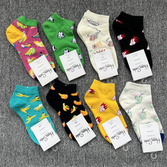 Happy Socks Women's Ankle Socks Fashion Cute Cartoon Socks Moisture-Wicking Low Top Boat Socks