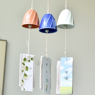 Ceramic Wind Bell Pendant Tree Decorations Wishing Hanging Gifts Healing Wind Bell Ancient Scenic Creative Gifts