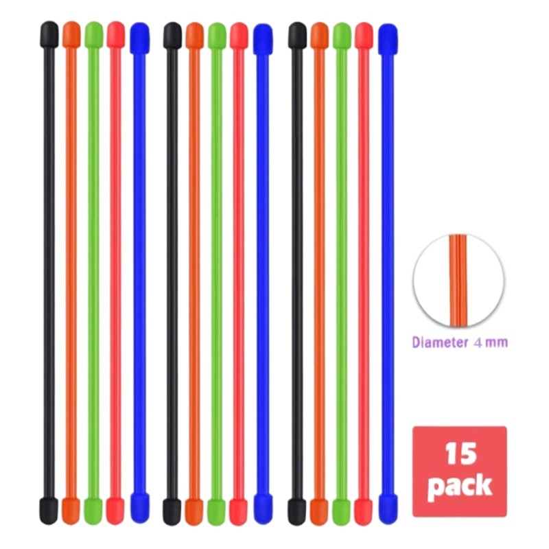 Fuente de la fábrica cuerda de silicona cuerda de amarre multifuncional cuerda de amarre al aire libre 4mm silicona tie 3 pulgadas 6 pulgadas 8 pulgadas 12 pulgadas