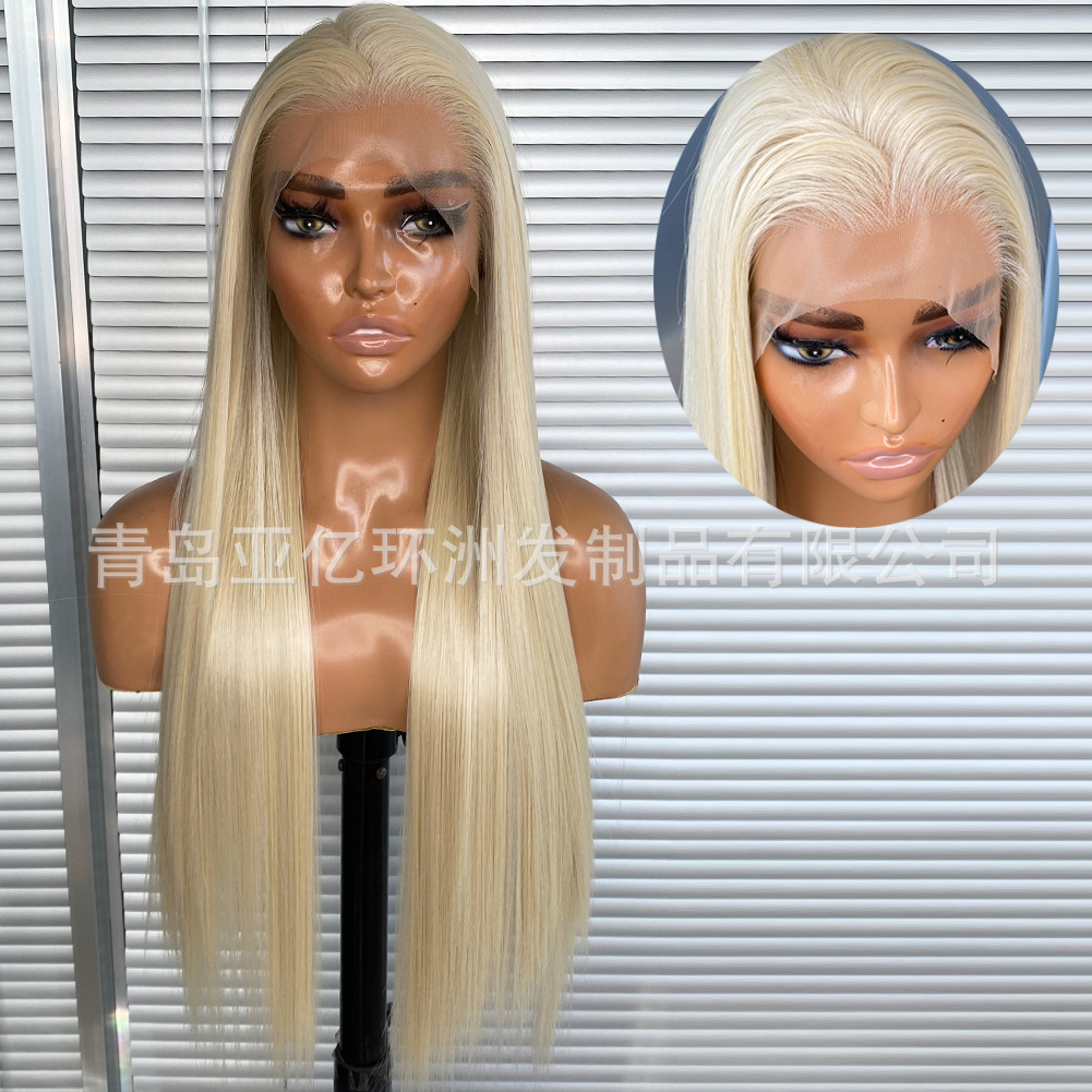 European and American wig mixed color be...