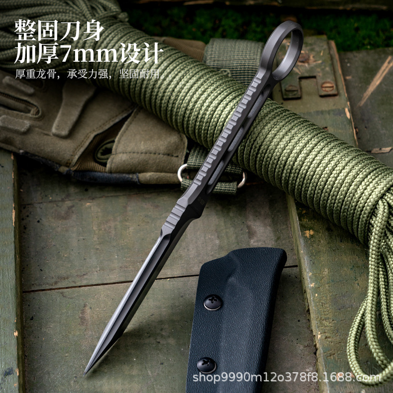 ホットセールの新しい厚みのあるクライオレオトカイオールインワン屋外ポータブルキャンプ小型ストレートナイフ多機能家庭用フルーツナイフ|undefined