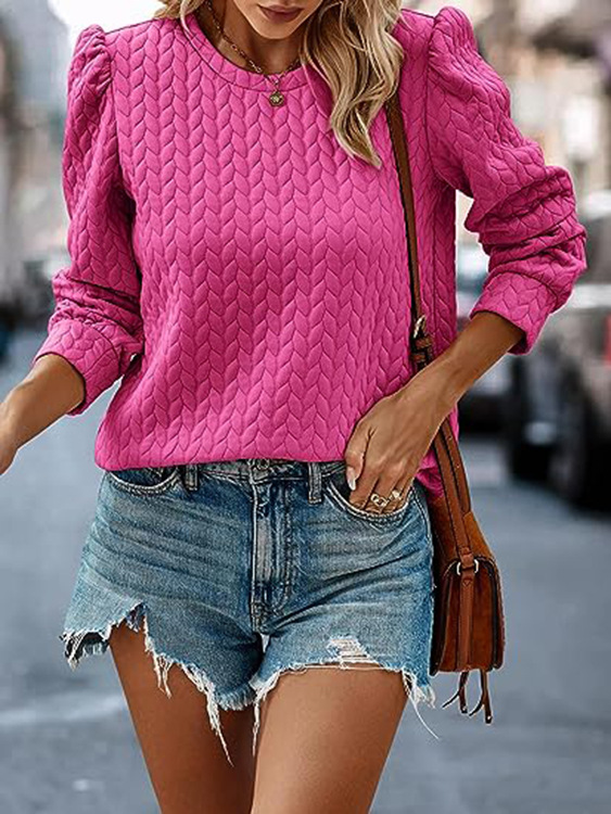 Femmes Sweat À Capuche Manche Longue Hoodies Et Pulls Molletonnés Plissé Décontractée Couleur Unie display picture 3