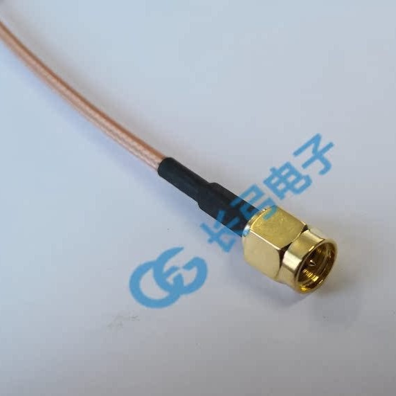 SMA-J公头内螺针转N母头中间六角带螺母防水圈50-1.5镀银线15CM
