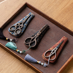 Stainless Steel Tea Ceremony Accessories Mini Scissors Tea Art Scissors Tea Bag Tea Bag Thread Cutter Tea Room Retro