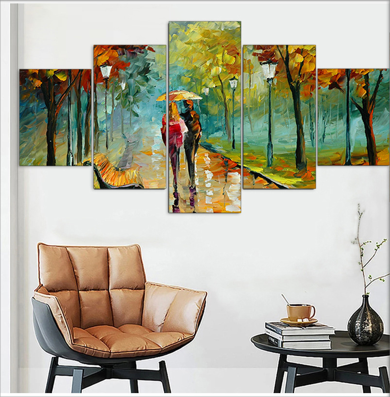 5l Union Vice Modern Abstract Couple Street Poster Canvas Painting Art Painting Plant Picture Home Decoration Painting Core